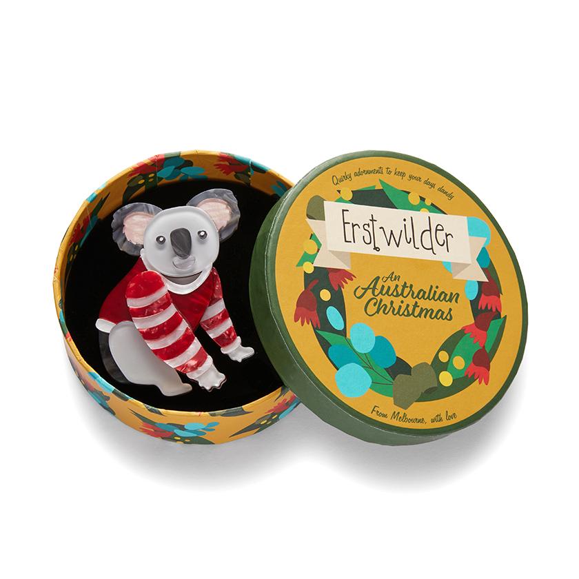 Comfy Christmas Koala Brooch - Rockamilly-Jewellery-Vintage