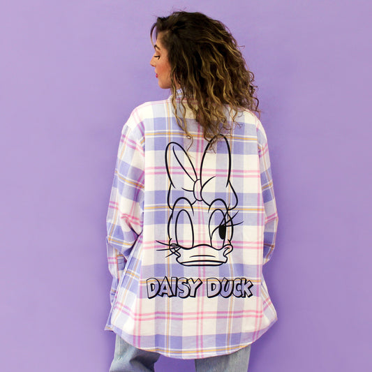 D100 Daisy Duck Flannel - Rockamilly-Tops-Vintage