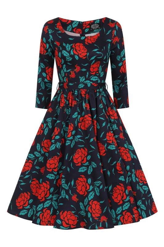 Dahlia Rose Swing Dress - Rockamilly-Dresses-Vintage