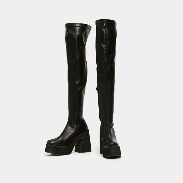 Damar Over The Knee Boots - Rockamilly-Shoes-Vintage