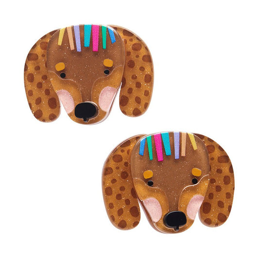 Darcy the Dachshund Hair Clips Set - Rockamilly-Jewellery-Vintage