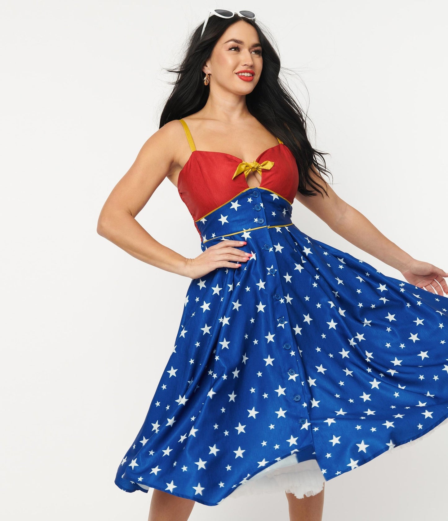 DC Comics Wonder Woman Rockie Swing Dress - Rockamilly-Dresses-Vintage