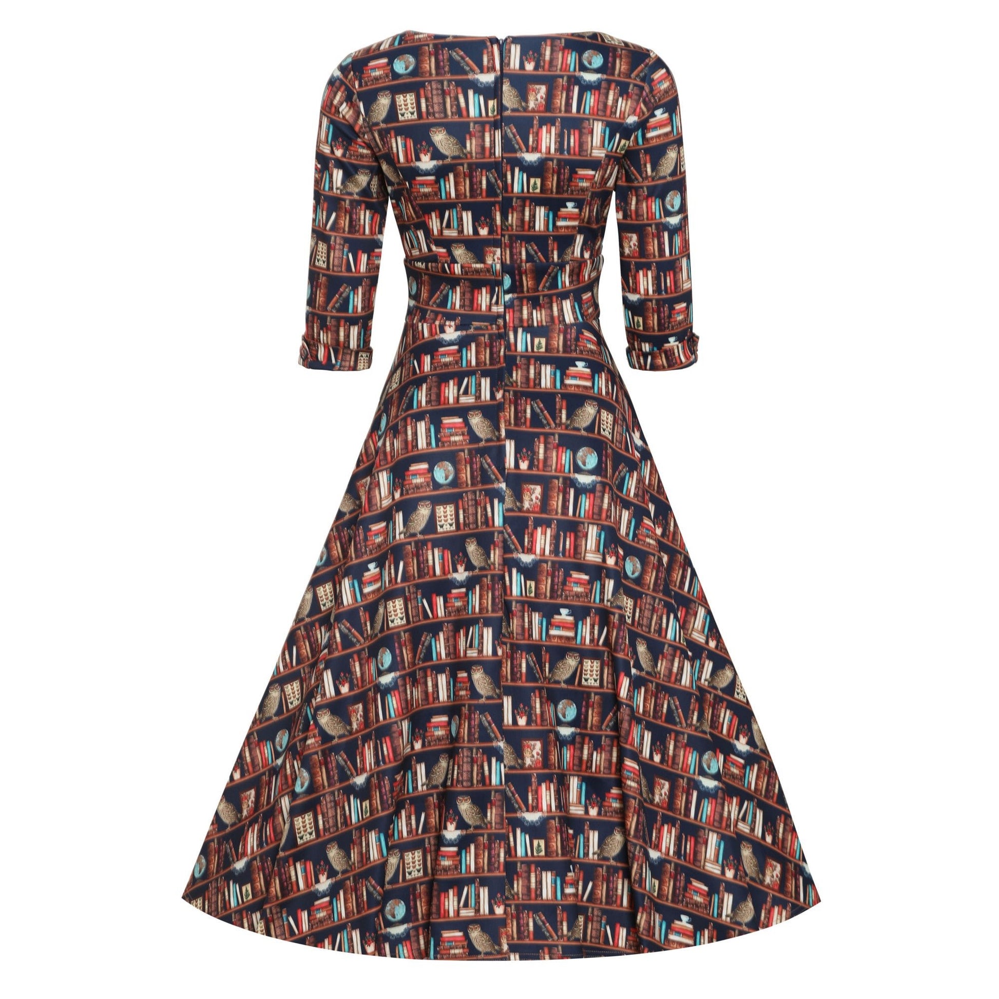 Debra Dress - Book Print - Rockamilly-Dresses-Vintage