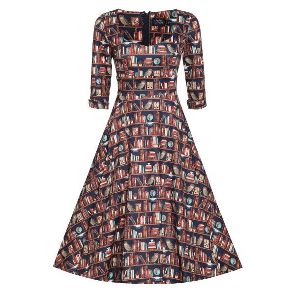 Debra Dress - Book Print - Rockamilly-Dresses-Vintage