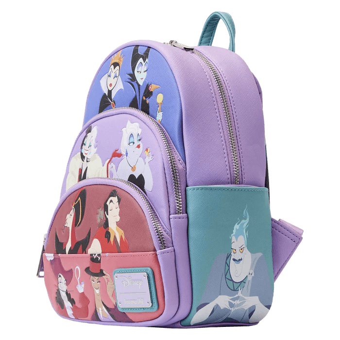 Disney Villains Colour Block Triple Pocket Mini Backpack - Rockamilly-Bags & Purses-Vintage