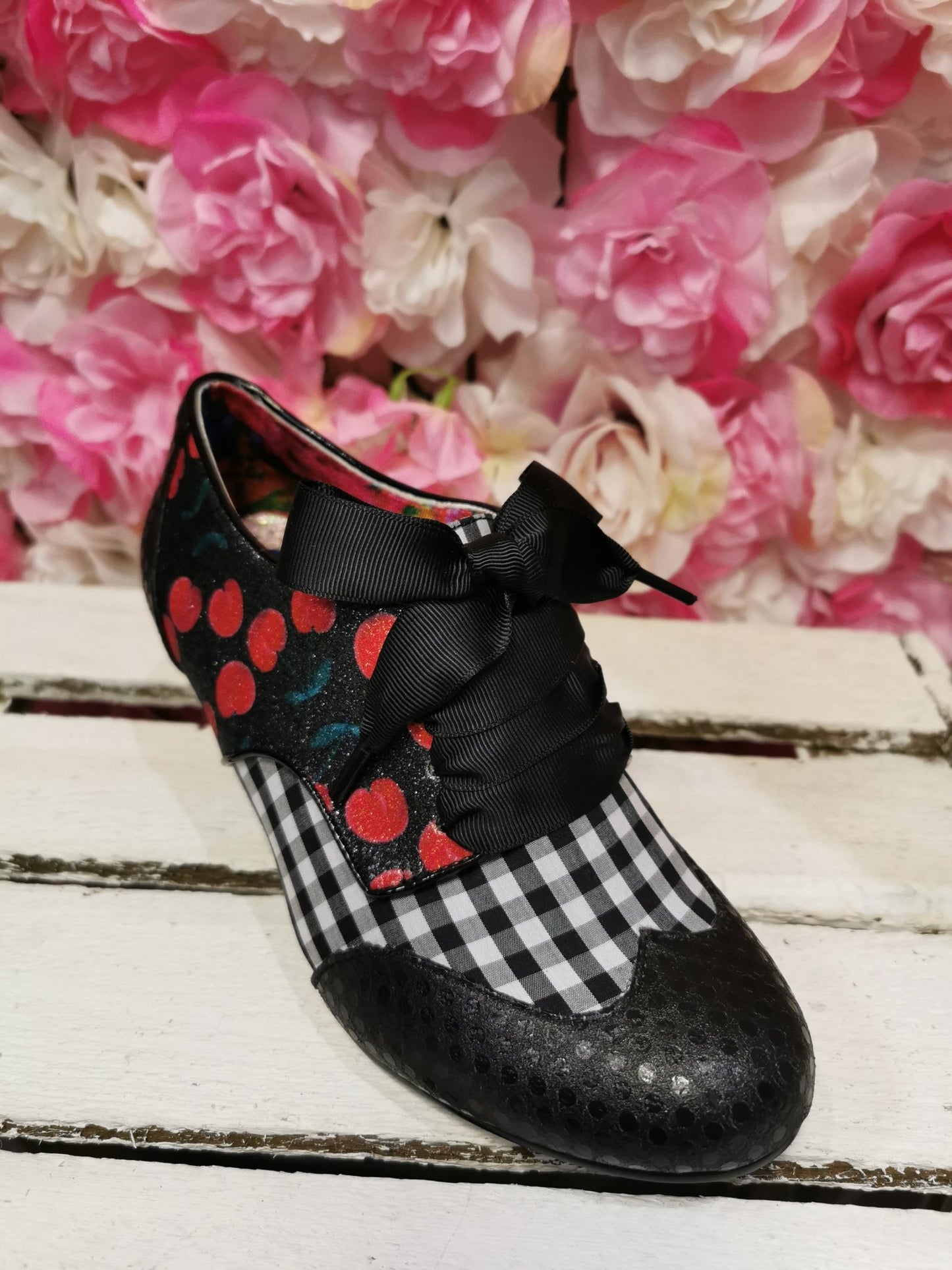 End of Story Blk/Red Irregular Choice - Rockamilly-Shoes-Vintage