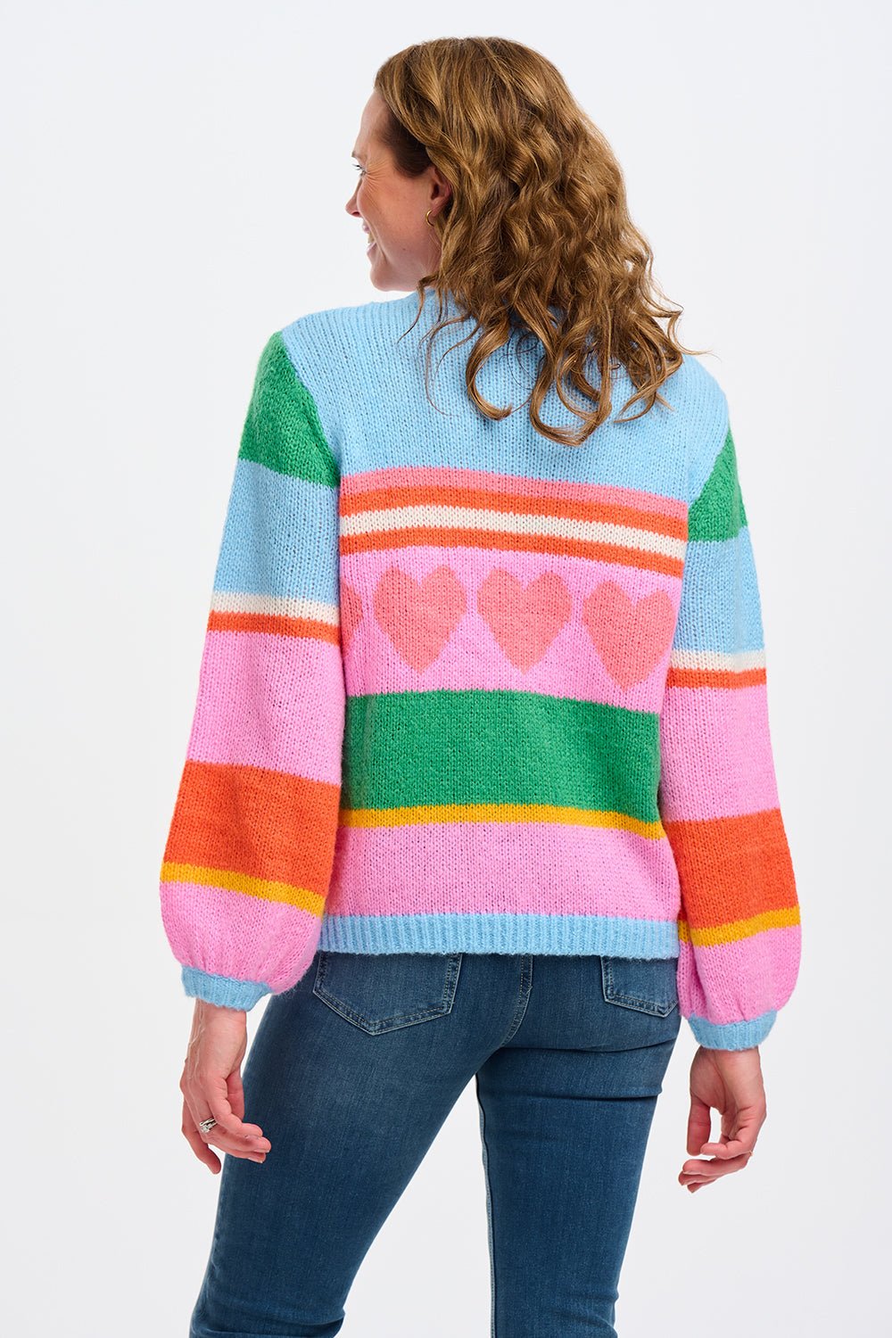 Essie Jumper - Love Heart Stripes - Rockamilly-Knitwear-Vintage