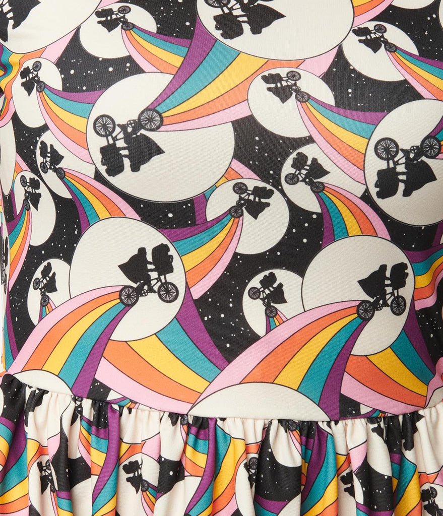 E.T. Rainbow Print Tessa Dress - Rockamilly-Dresses-Vintage