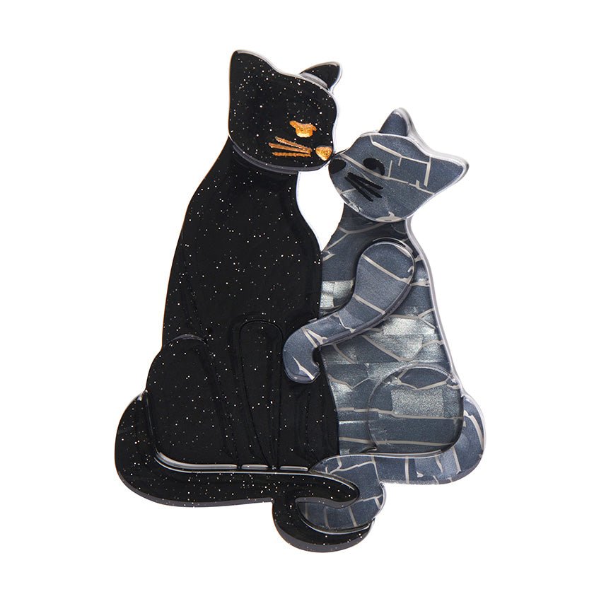 Feline Embrace Brooch - Rockamilly-Jewellery-Vintage