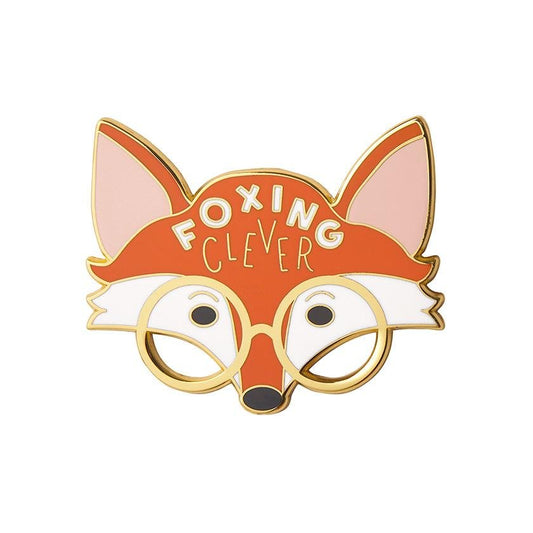 Foxing Clever Enamel Pin - Rockamilly-Jewellery-Vintage