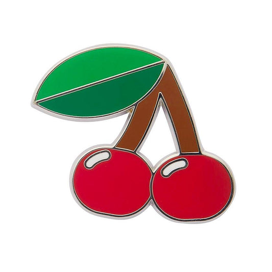 Fruit Salad Cherries Enamel Pin - Rockamilly-Jewellery-Vintage