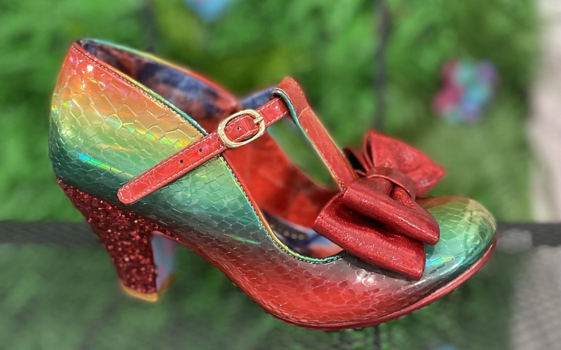 Gorgeous Gift Green/Red - Rockamilly-Shoes-Vintage
