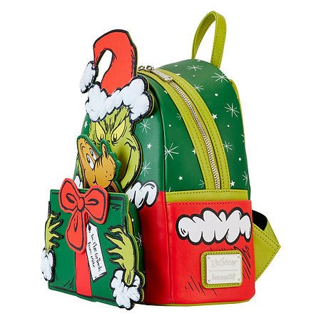 Grinch Santa Cosplay Mini Backpack - Rockamilly-Bags & Purses-Vintage
