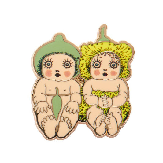 Gumnut Twins Enamel Pin - Rockamilly-Jewellery-Vintage
