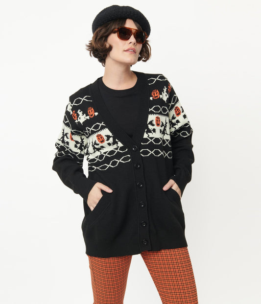 Halloween Fair Isle Cardigan - Rockamilly-Jumpers & Cardigans-Vintage