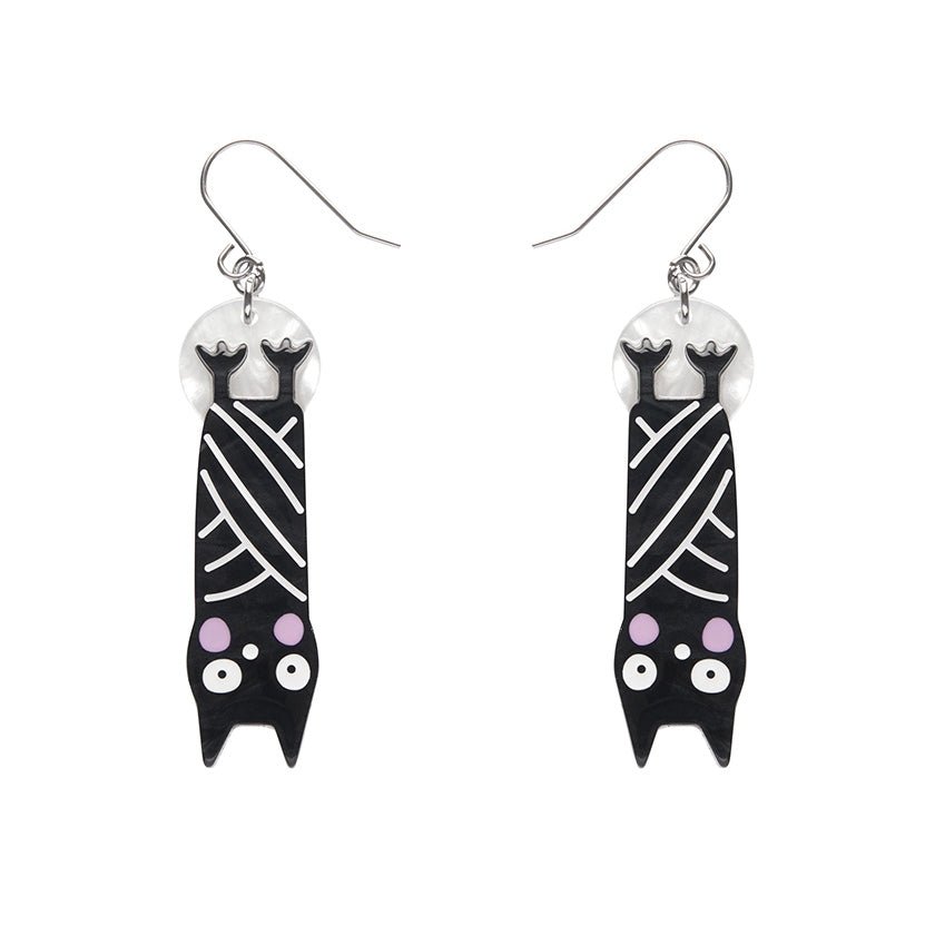 Halloween Hang-Up Bat Drop Earrings - Rockamilly-Jewellery-Vintage