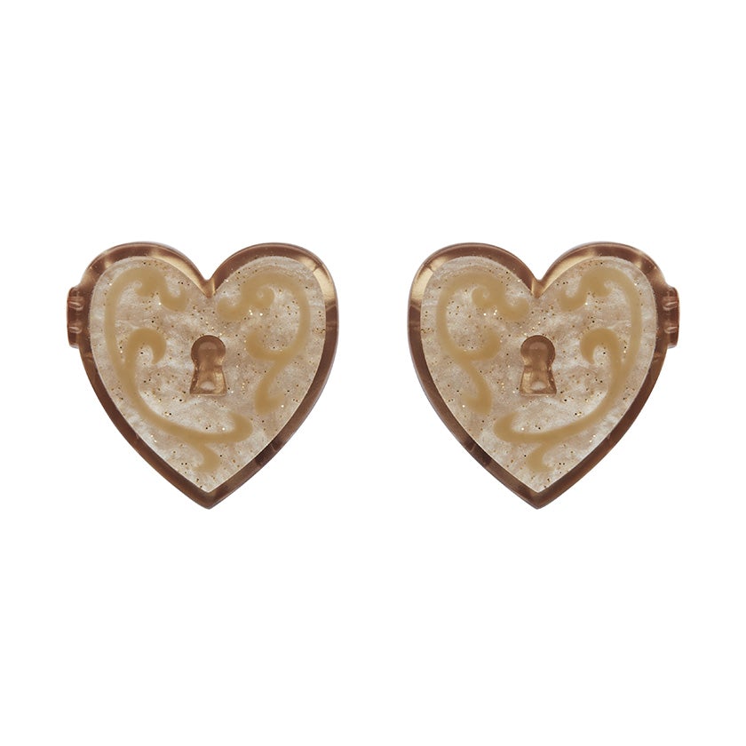 Heart of Caché Studs - Rockamilly-Jewellery-Vintage