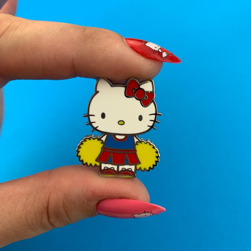 Hello Kitty Cheerleader Enamel Pin - Rockamilly-Jewellery-Vintage