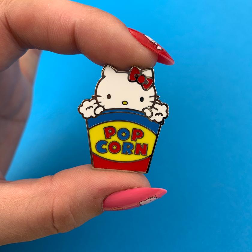 Hello Kitty Popcorn Enamel Pin - Rockamilly-Jewellery-Vintage