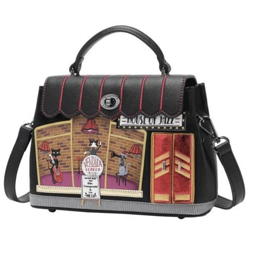 House Of Jazz Mini Grace Bag - Rockamilly-Bags & Purses-Vintage