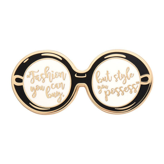 Iris Enamel Pin - Rockamilly-Jewellery-Vintage