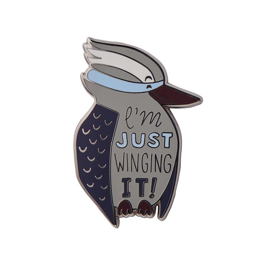 Just Winging It Enamel Pin - Rockamilly-Jewellery-Vintage