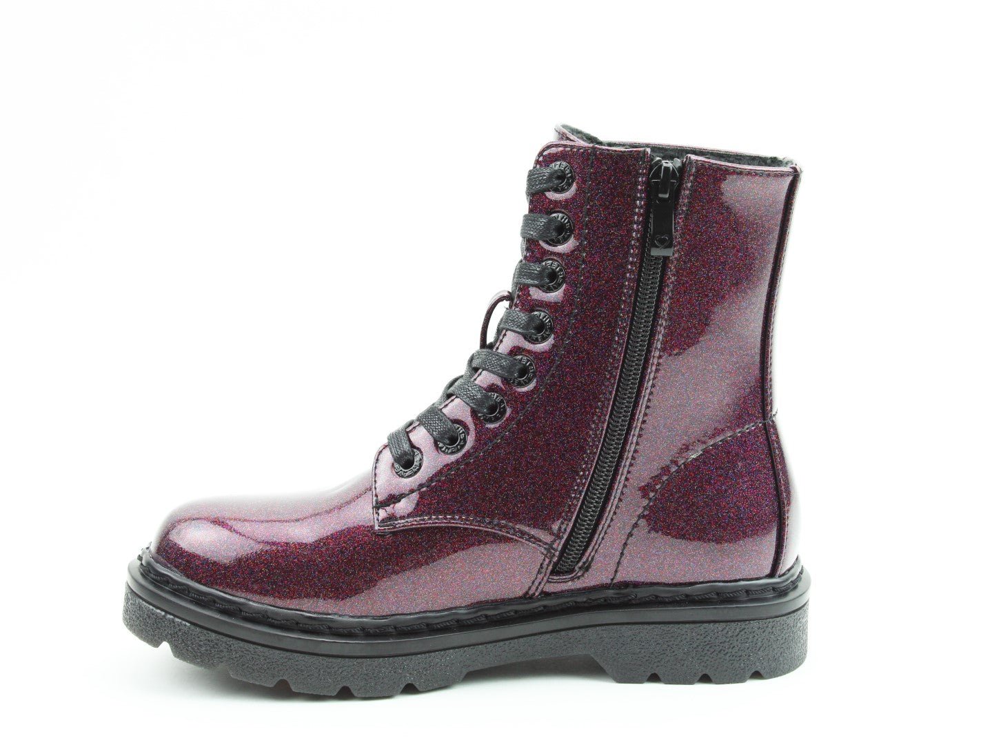 Justina2 Glitter Purple (Black Sole) - Rockamilly-Shoes-Vintage