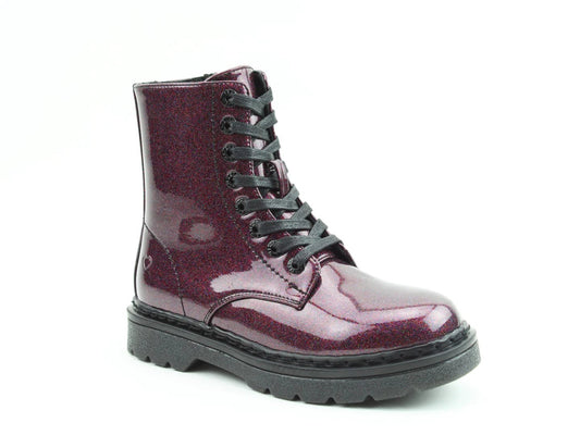 Justina2 Glitter Purple (Black Sole) - Rockamilly-Shoes-Vintage
