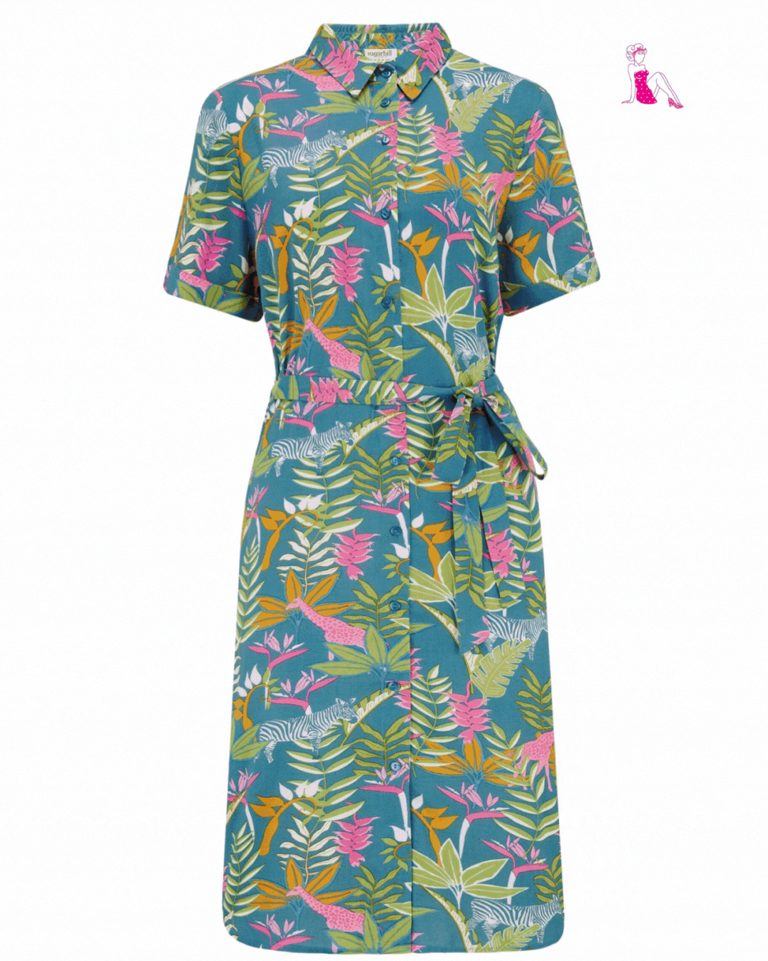 Justine Paradise Jungle Shirt Dress – Rockamilly