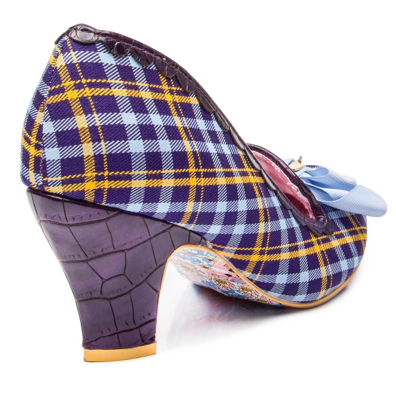Kanjanka Blue/Yellow Mid Heel - Rockamilly-Shoes-Vintage