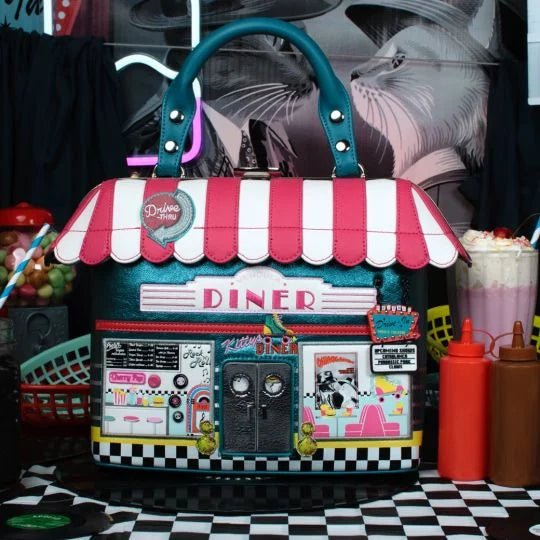 Kitty's Diner Grab Bag - Rockamilly-Bags & Purses-Vintage