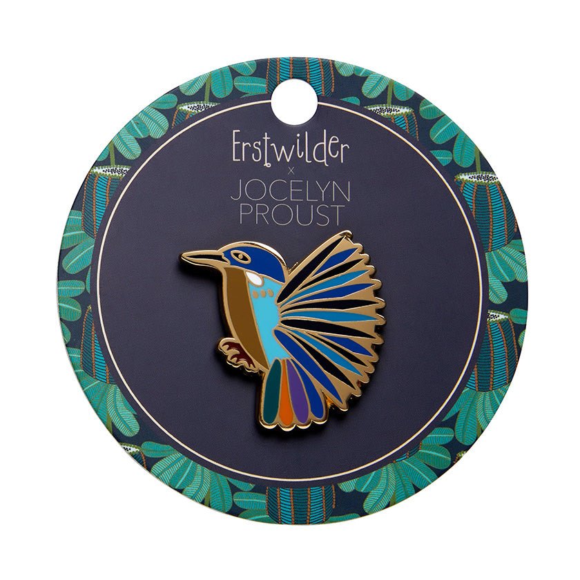 Kyrie Kingfisher Enamel Pin - Rockamilly-Jewellery-Vintage