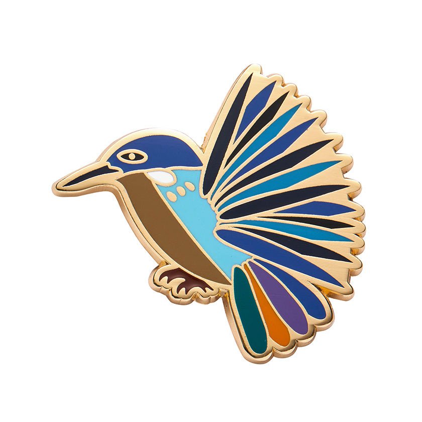 Kyrie Kingfisher Enamel Pin - Rockamilly-Jewellery-Vintage