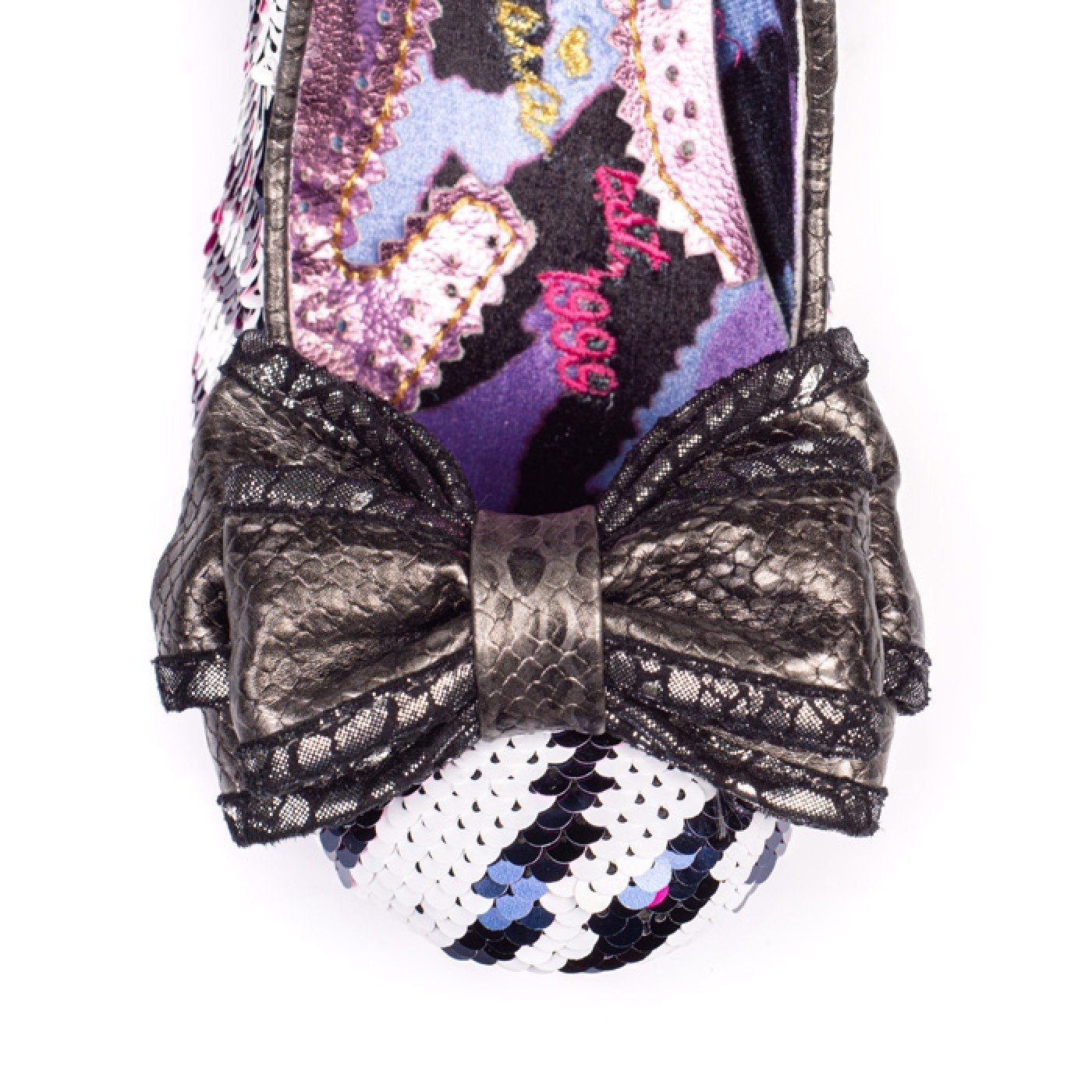 Lady Ban Joe Pink/White Mid Heel - Rockamilly-Shoes-Vintage