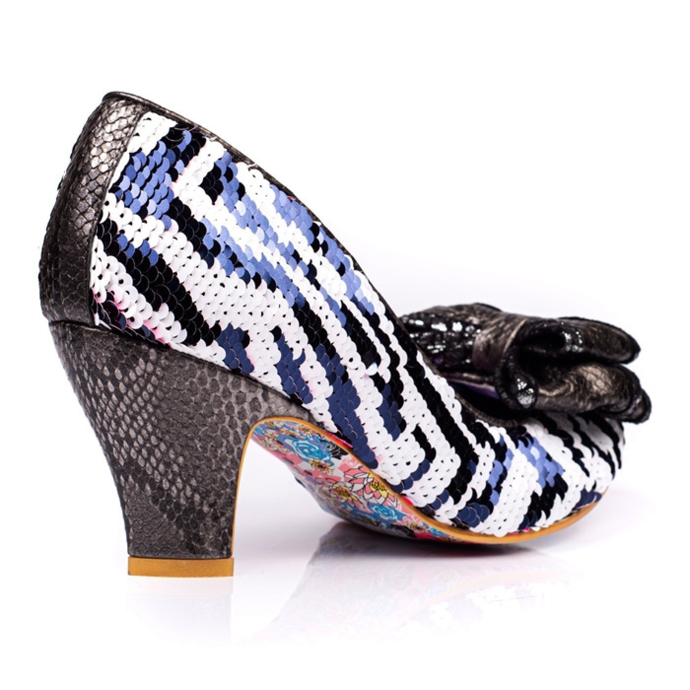 Lady Ban Joe Pink/White Mid Heel - Rockamilly-Shoes-Vintage