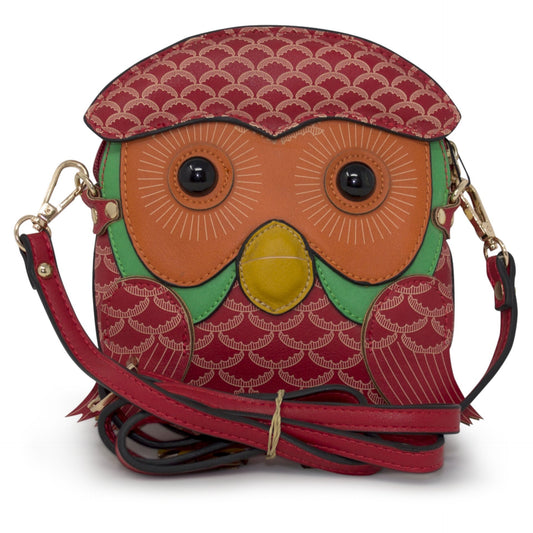 Lady Owl Shape Bag in Red - Rockamilly-Bags & Purses-Vintage