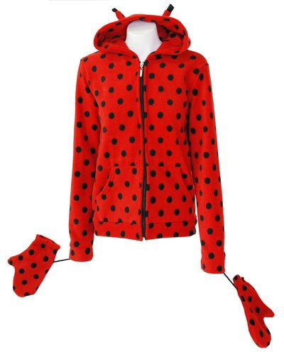 Ladybug Hoodie & Mittens - Rockamilly-Jackets & Coats-Vintage