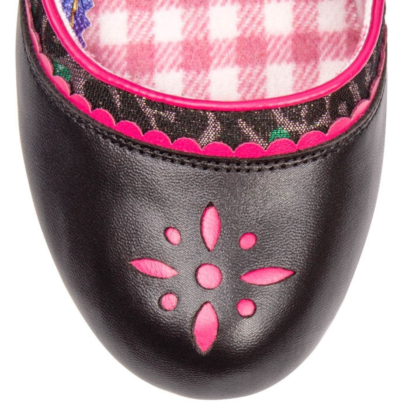 Little Jem Black/Purple Low Heel - Rockamilly-Shoes-Vintage