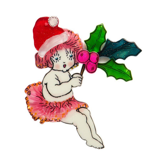 Little Ragged Christmas Blossom Brooch - Rockamilly-Jewellery-Vintage