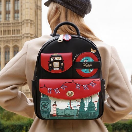 London Cats & Corgis Backpack - Rockamilly-Bags & Purses-Vintage