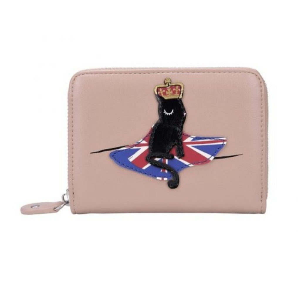 London Cats Small Zip Around Wallet - Beige - Rockamilly-Bags & Purses-Vintage