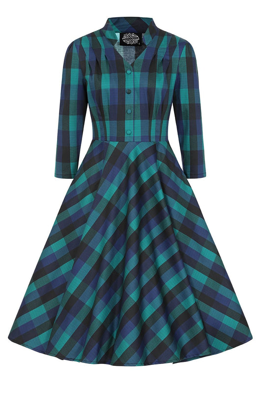 Louisa Check Swing Dress - Rockamilly-Dresses-Vintage