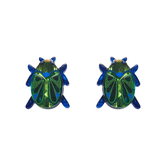 Luck of the Beetle Earrings - Rockamilly-Jewellery-Vintage