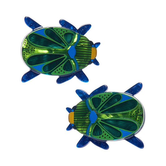 Luck of the Beetle Hair Clips Set - Rockamilly-Jewellery-Vintage