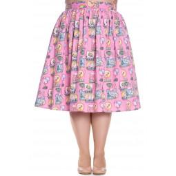 Maxine Pink Flamingo Skirt Full Circle - Rockamilly-Skirts & Shorts-Vintage