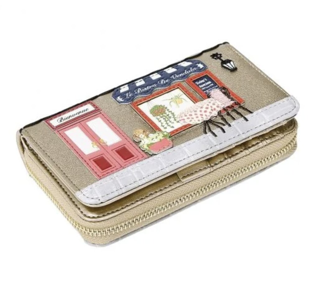 Medium Ziparound Wallet Bistro De Vendula - Rockamilly-Bags & Purses-Vintage