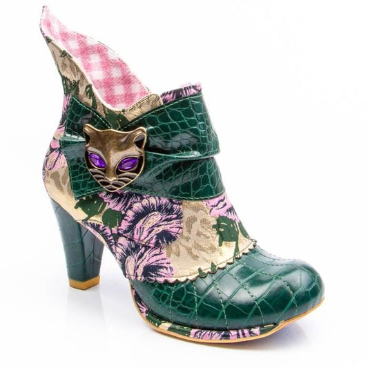 Miaow Green/Yellow Irregular Choice - Rockamilly-Shoes-Vintage