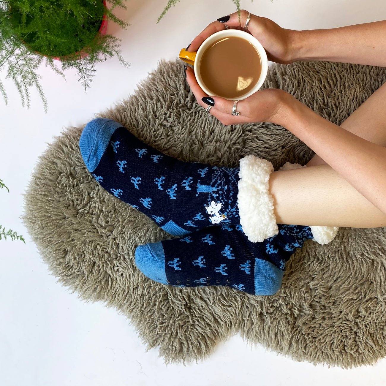 Moomin Forest Slipper Socks - Rockamilly-Hosiery-Vintage