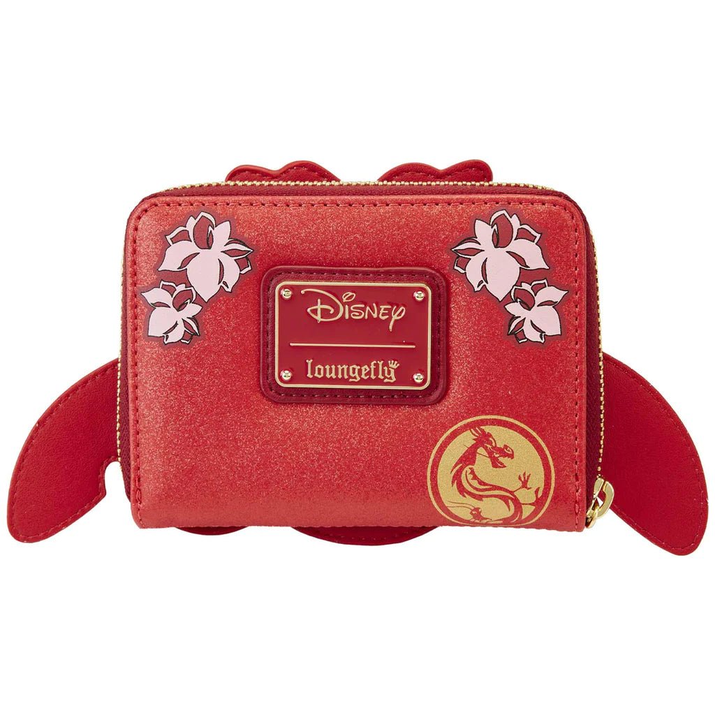 Mulan 25th Anniversary Mushu Glitter Cosplay Zip Around Wallet - Rockamilly-Bags & Purses-Vintage