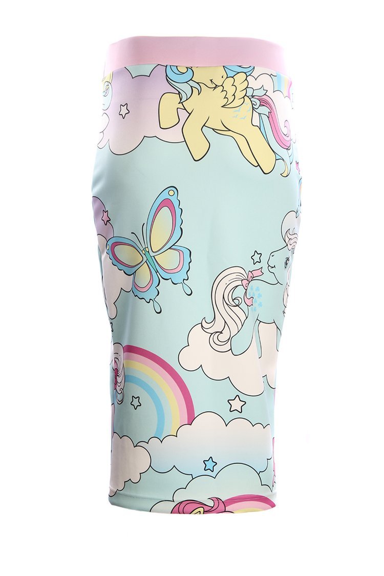 My Little Pony Butterfly Pencil Skirt - Rockamilly-Skirts & Shorts-Vintage